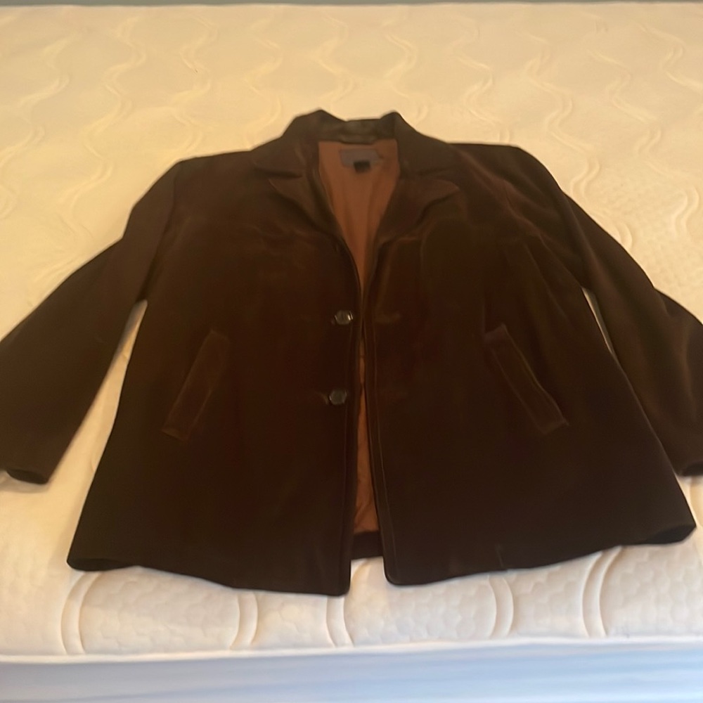 JCrew large men’s suede coat - brown